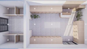 SOLDIERS MESS RECEPTION, LOCKERS AND CHANGING ROOMS